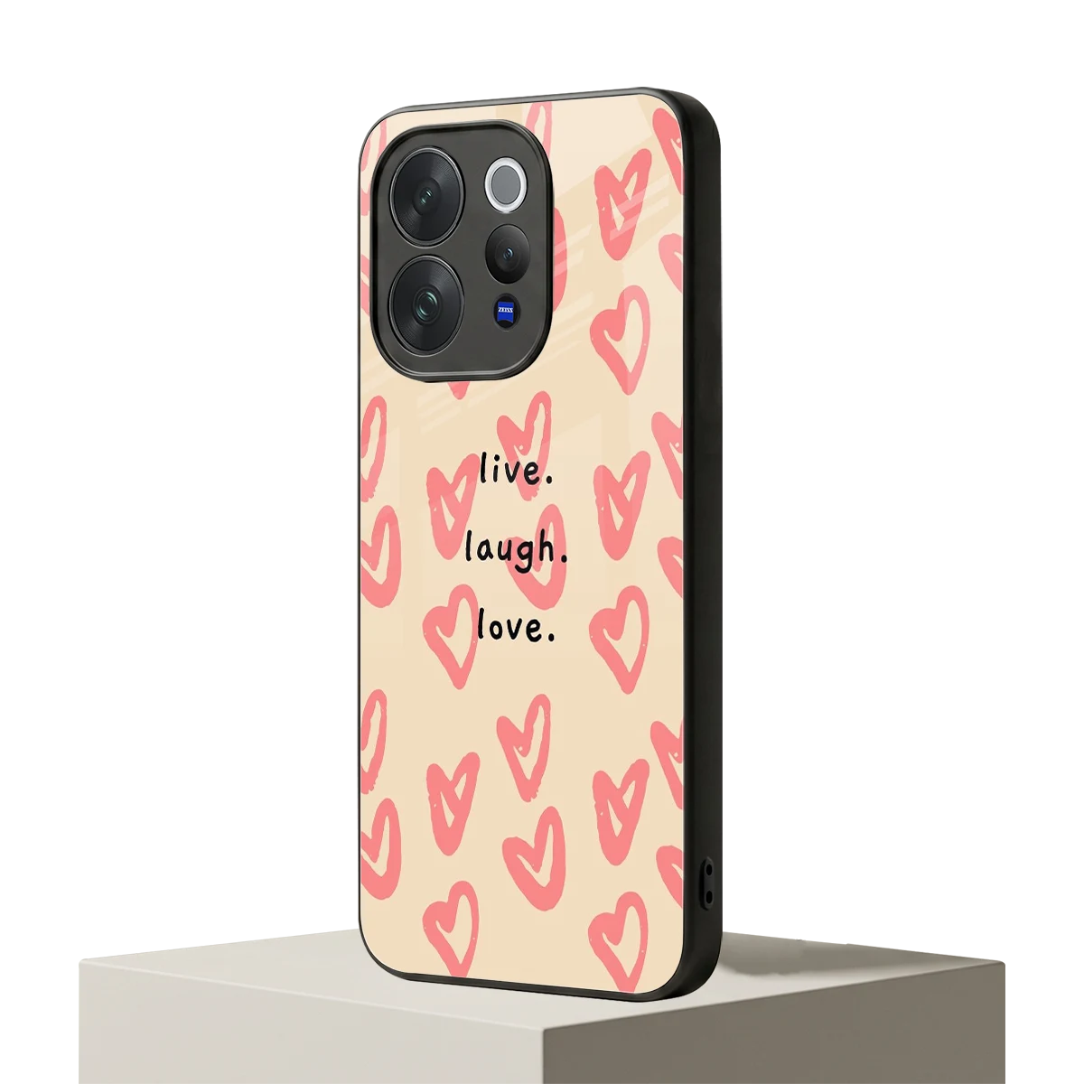 Heart Flow vivo v70 elite mobile cover | shockproof glass phone case