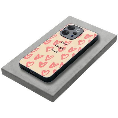 Heart Flow stylish phone case for vivo v70 | glossy glass and slim fit