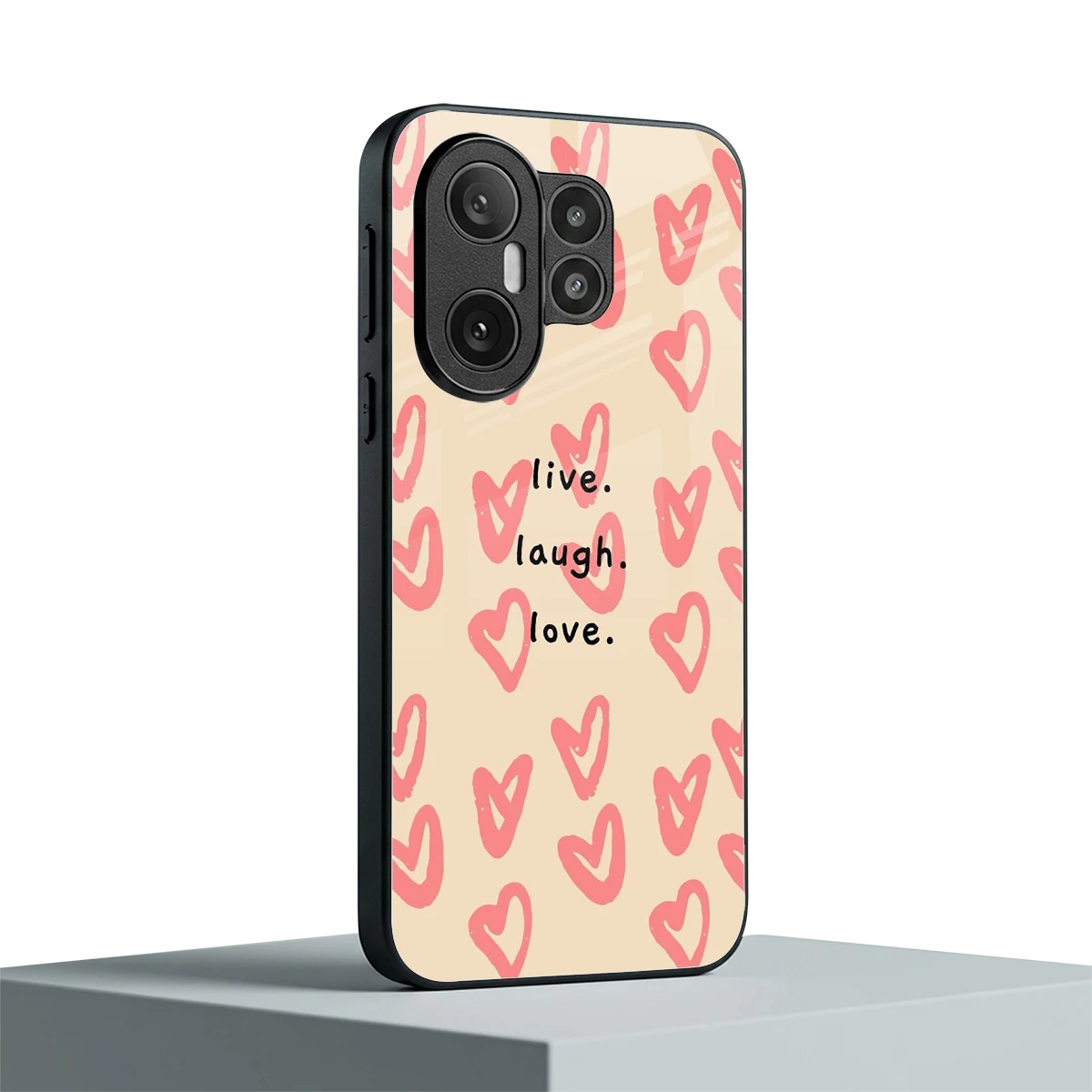 Heart Flow vivo x200 fe mobile cover | shockproof glass phone case