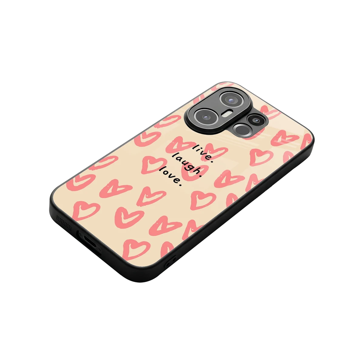 Heart Flow stylish phone case for vivo x200 fe | glossy glass and slim fit