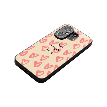 Heart Flow stylish phone case for vivo x200 fe | glossy glass and slim fit