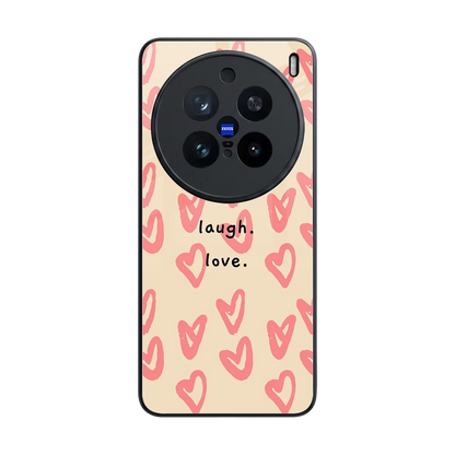 Heart Flow back phone cover | glass case for vivo x200 pro