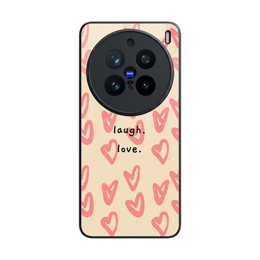 Heart Flow back phone cover | glass case for vivo x200 pro
