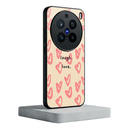 Heart Flow vivo x200 pro mobile cover | shockproof glass phone case
