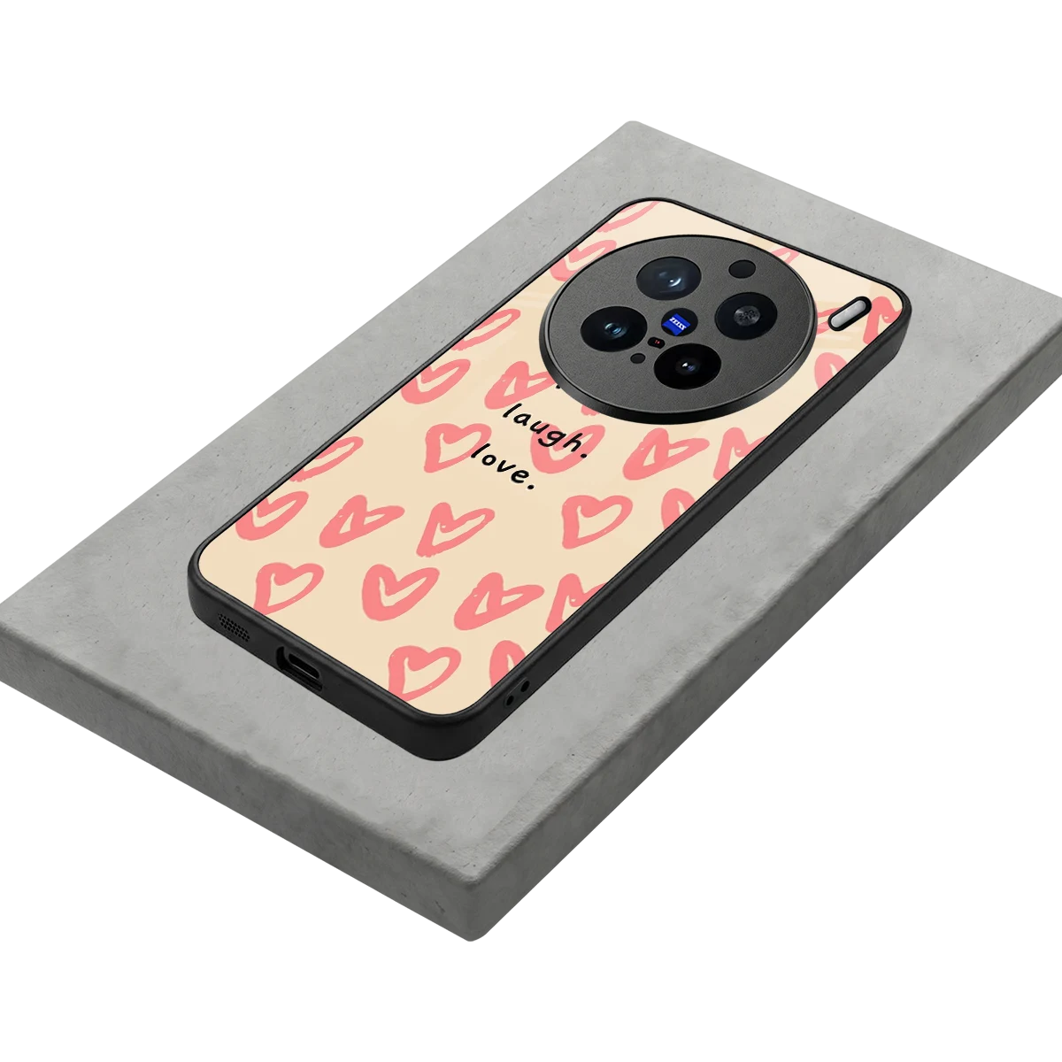Heart Flow stylish phone case for vivo x200 pro | glossy glass and slim fit