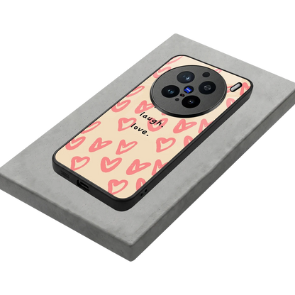 Heart Flow stylish phone case for vivo x200 pro | glossy glass and slim fit