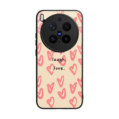 Heart Flow back phone cover | glass case for vivo x300 pro