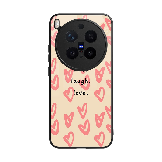 Heart Flow back phone cover | glass case for vivo x300 pro