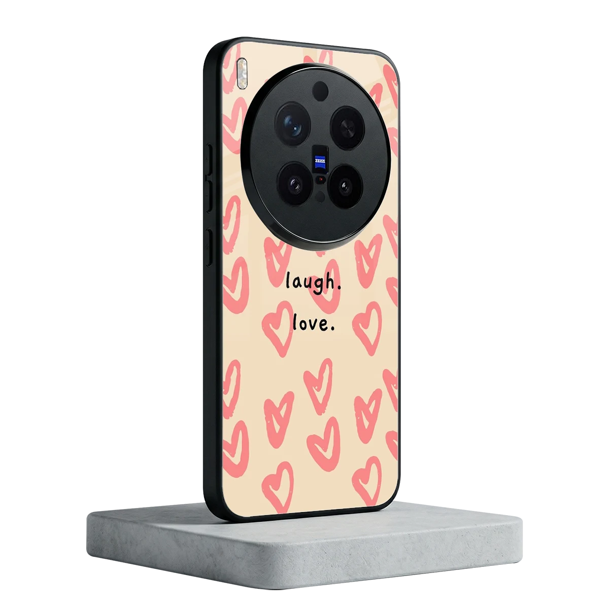 Heart Flow vivo x300 pro mobile cover | shockproof glass phone case
