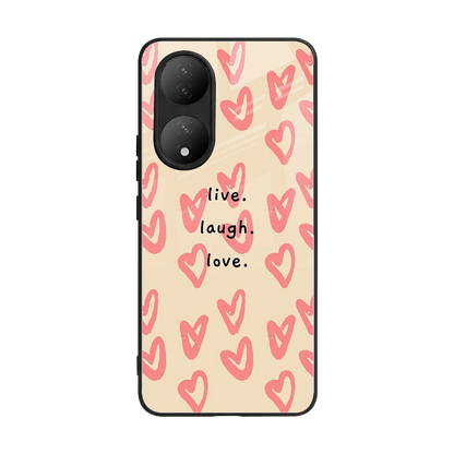Heart Flow back phone cover | glass case for Vivo-y100