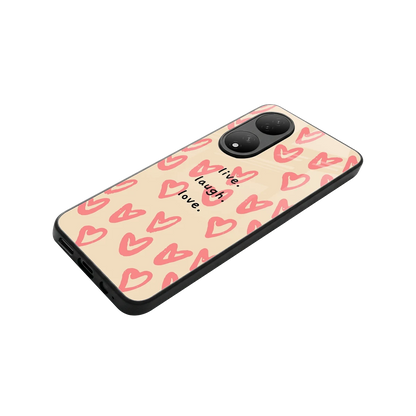 Heart Flow stylish phone case for Vivo-y100 | glossy glass and slim fit