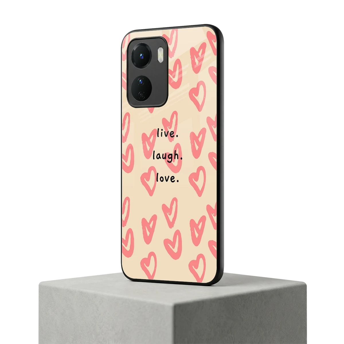 Heart Flow vivo y16 mobile cover | shockproof glass phone case