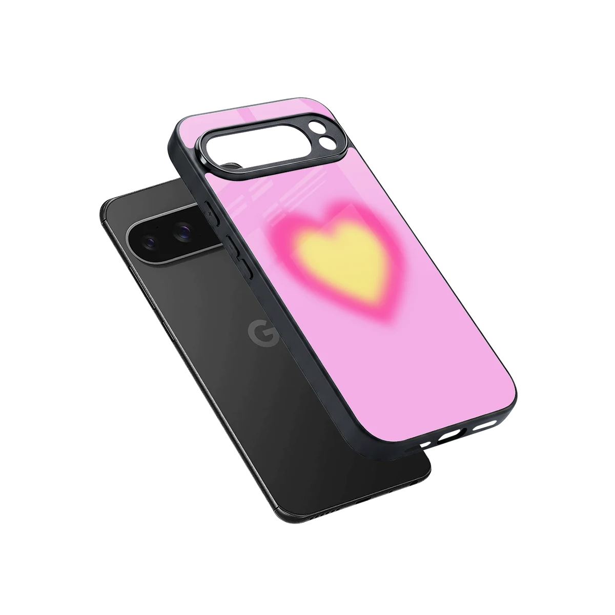 Heart Spectrum sleek google pixel 10 pro xl cover with tempered glass back and TPU edges