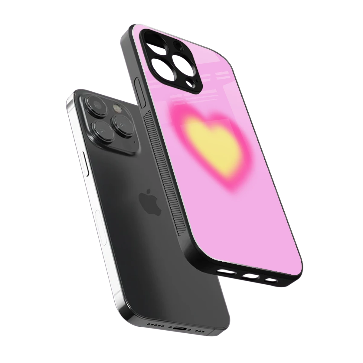 Heart Spectrum sleek iphone 13 pro cover with tempered glass back and TPU edges