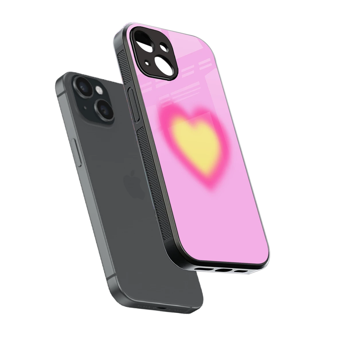 Heart Spectrum sleek iphone 13 cover with tempered glass back and TPU edges