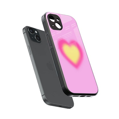 Heart Spectrum sleek iphone 15 plus cover with tempered glass back and TPU edges