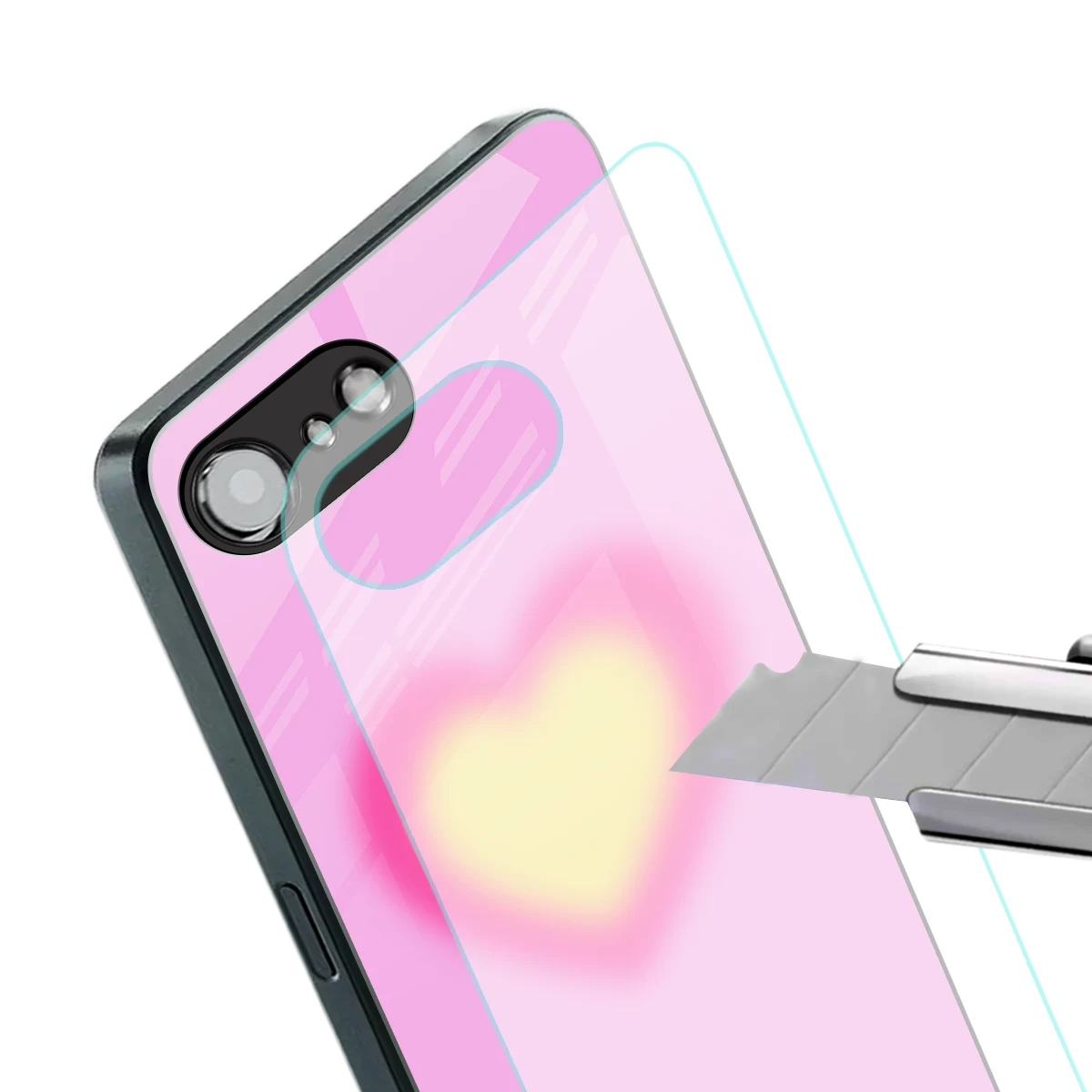 Heart Spectrum stylish phone case for iphone 16e | glossy glass and slim fit