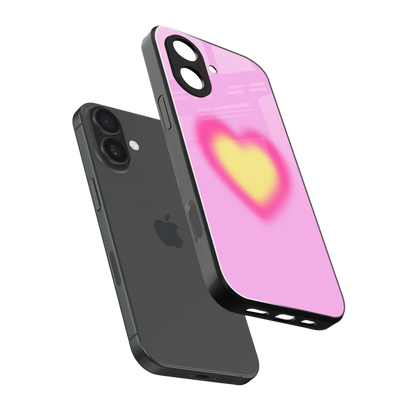 Heart Spectrum sleek iphone 17 cover with tempered glass back and TPU edges