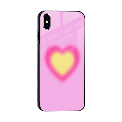 Heart Spectrum sleek iphone xs max cover with tempered glass back and TPU edges