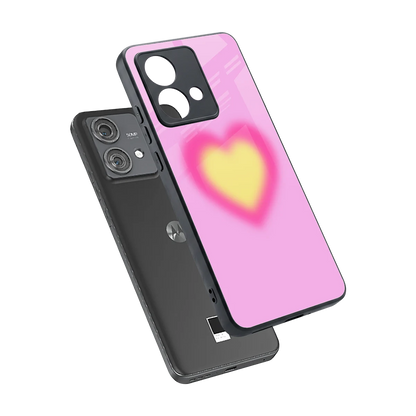 Heart Spectrum sleek motorola edge 40 neo 5g cover with tempered glass back and TPU edges