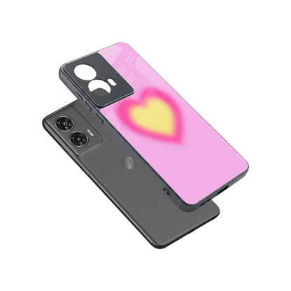 Heart Spectrum sleek motorola edge 50 fusion cover with tempered glass back and TPU edges
