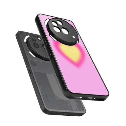 Heart Spectrum sleek nothing phone 3a pro cover with tempered glass back and TPU edges