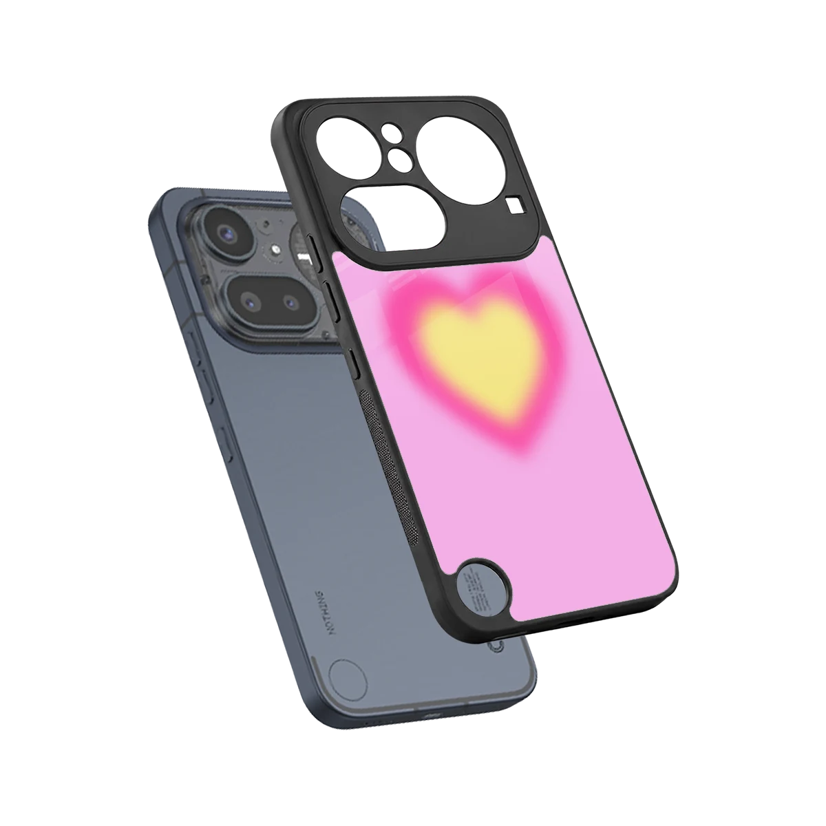 Heart Spectrum sleek nothing phone 4a pro cover with tempered glass back and TPU edges