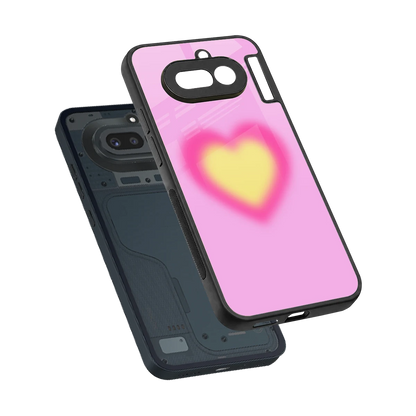 Heart Spectrum sleek nothing phone 4a cover with tempered glass back and TPU edges