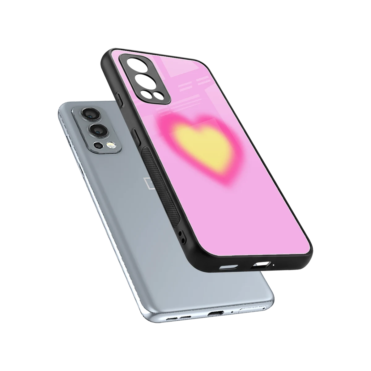Heart Spectrum sleek oneplus nord 2 cover with tempered glass back and TPU edges