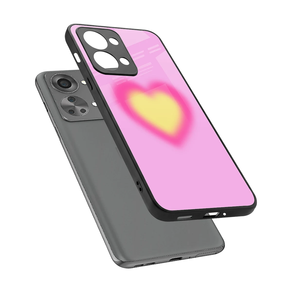 Heart Spectrum sleek oneplus nord 2t cover with tempered glass back and TPU edges