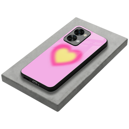 Heart Spectrum stylish phone case for oneplus nord 2t | glossy glass and slim fit