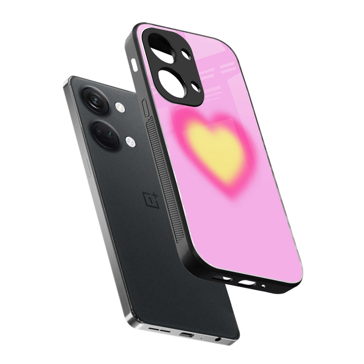 Heart Spectrum sleek oneplus nord 3 cover with tempered glass back and TPU edges