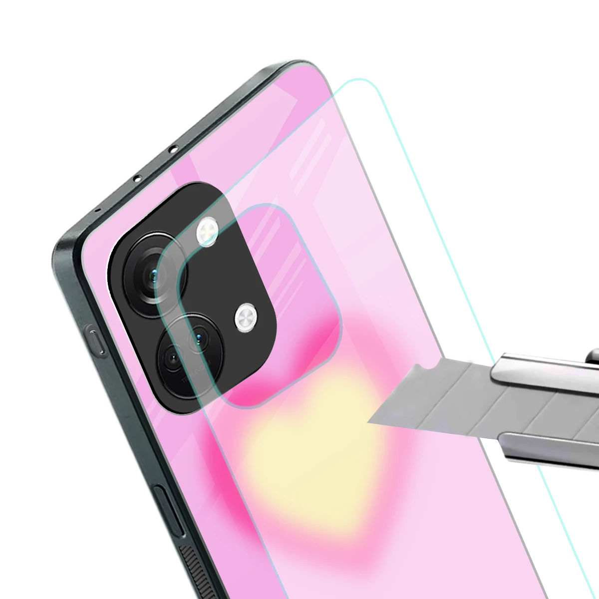 Heart Spectrum stylish phone case for oneplus nord 3 | glossy glass and slim fit