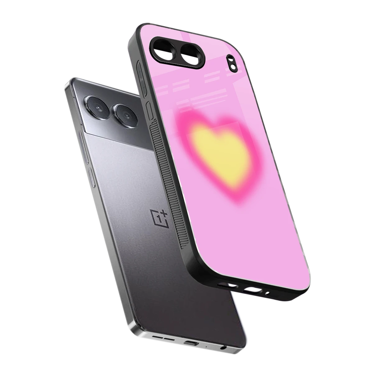 Heart Spectrum sleek oneplus nord 4 cover with tempered glass back and TPU edges
