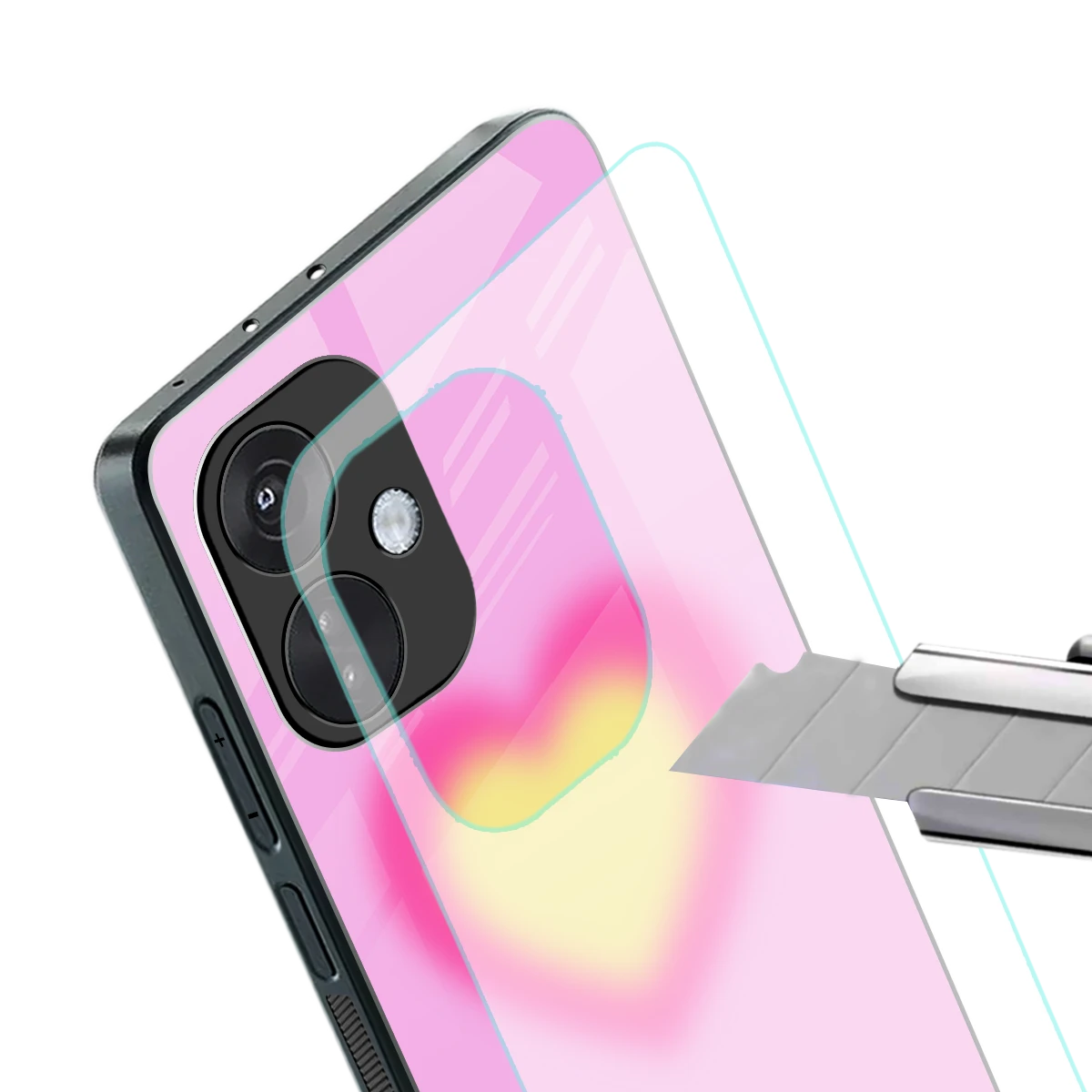 Heart Spectrum stylish phone case for oneplus nord ce 3 | glossy glass and slim fit