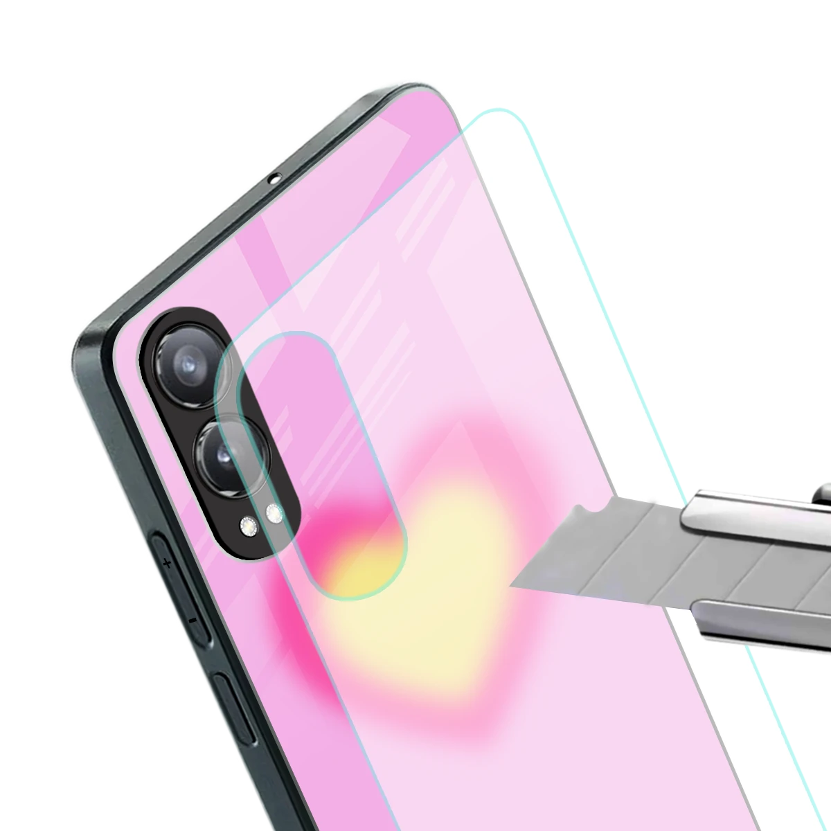 Heart Spectrum stylish phone case for oneplus nord ce 4 lite | glossy glass and slim fit