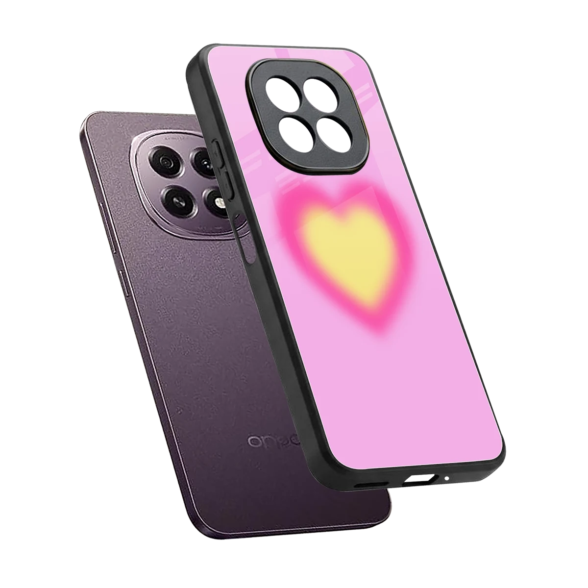 Heart Spectrum sleek oppo f29 5g cover with tempered glass back and TPU edges