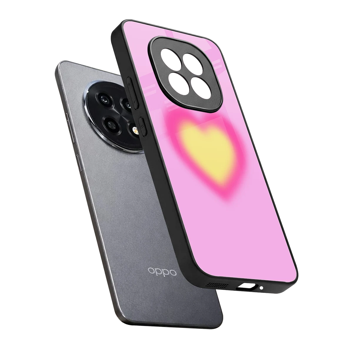 Heart Spectrum sleek oppo f29 pro 5g cover with tempered glass back and TPU edges