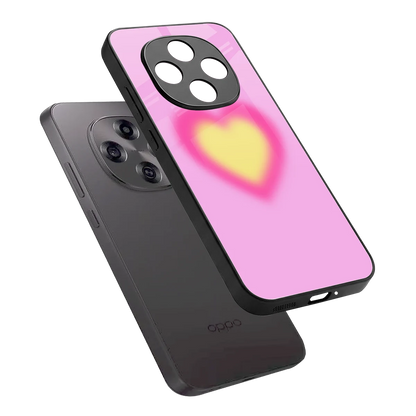 Heart Spectrum sleek oppo f31 pro 5g cover with tempered glass back and TPU edges