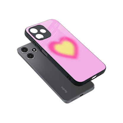 Heart Spectrum sleek redmi 12 5g cover with tempered glass back and TPU edges