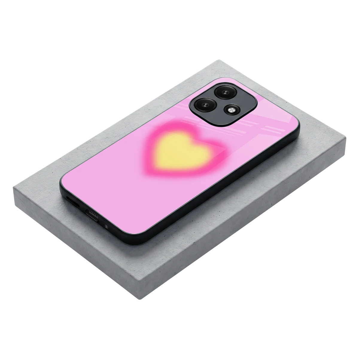 Heart Spectrum stylish phone case for redmi 12 5g | glossy glass and slim fit