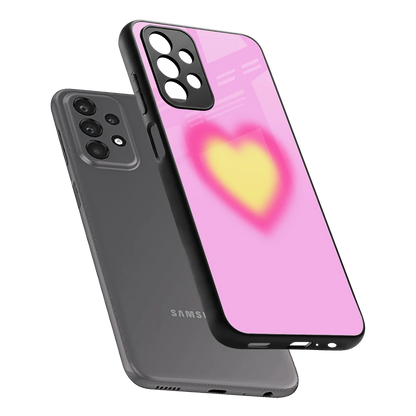 Heart Spectrum sleek samsung galaxy a23 cover with tempered glass back and TPU edges