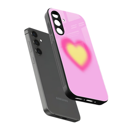 Heart Spectrum sleek samsung galaxy m35 5g cover with tempered glass back and TPU edges