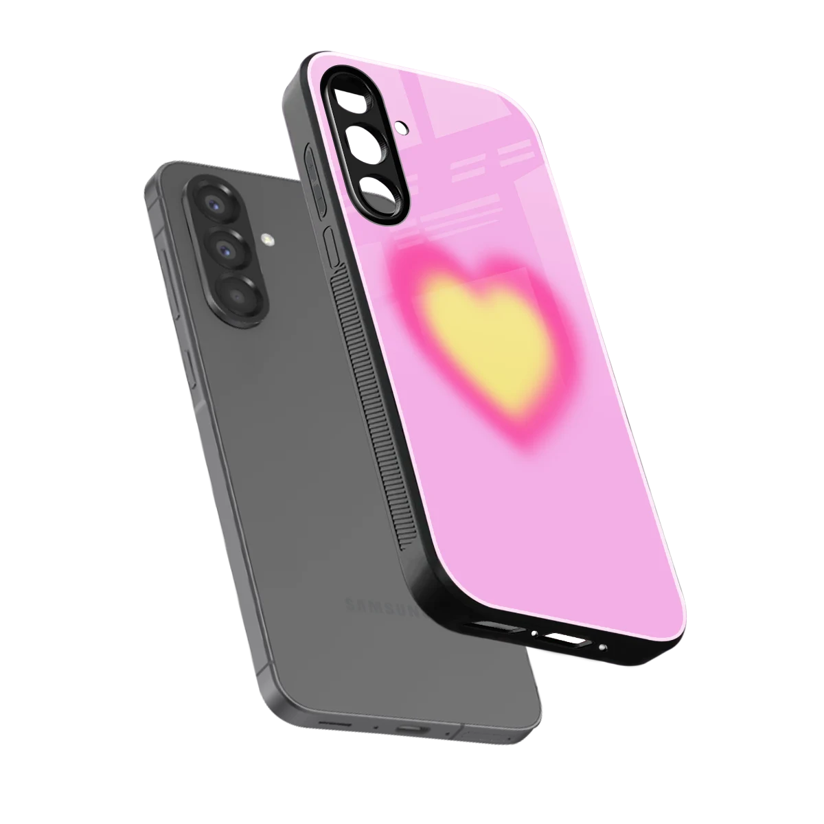 Heart Spectrum sleek samsung galaxy a56 5g cover with tempered glass back and TPU edges