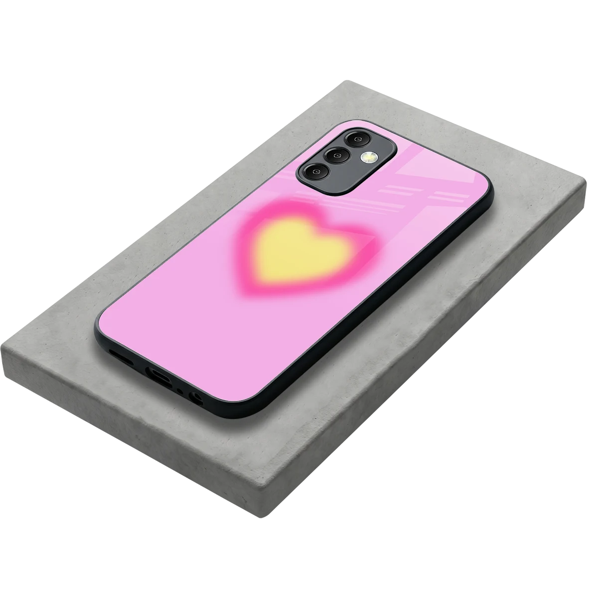 Heart Spectrum stylish phone case for samsung galaxy m14 5g | glossy glass and slim fit