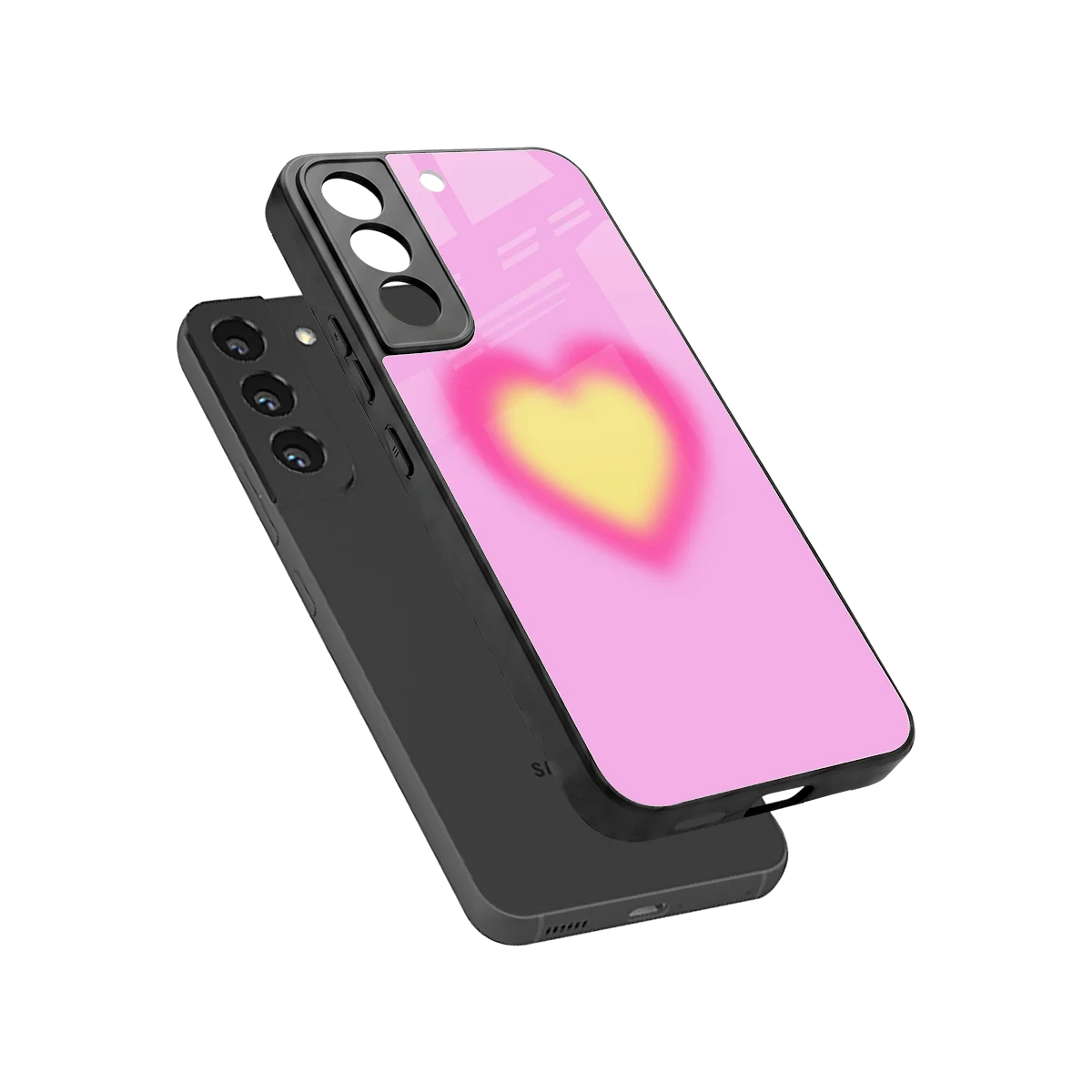 Heart Spectrum sleek samsung galaxy s22 cover with tempered glass back and TPU edges