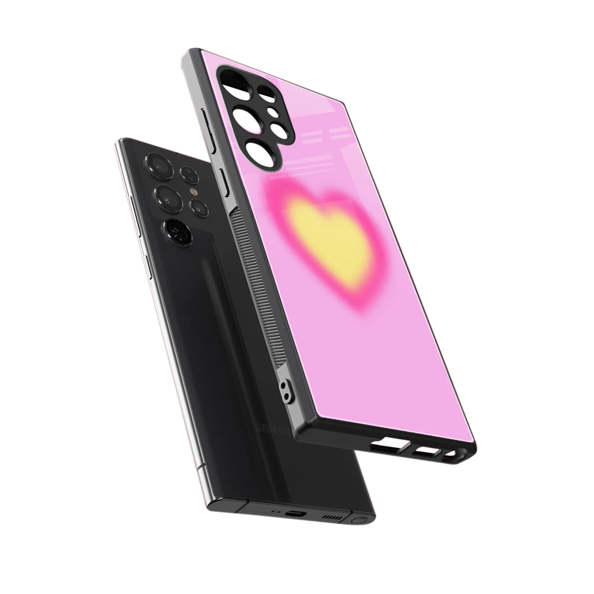 Heart Spectrum sleek samsung galaxy s23 ultra cover with tempered glass back and TPU edges