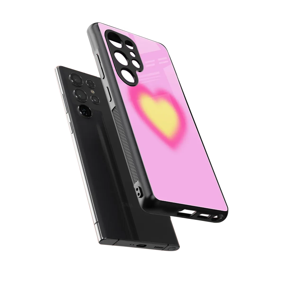 Heart Spectrum sleek samsung galaxy s25 ultra cover with tempered glass back and TPU edges