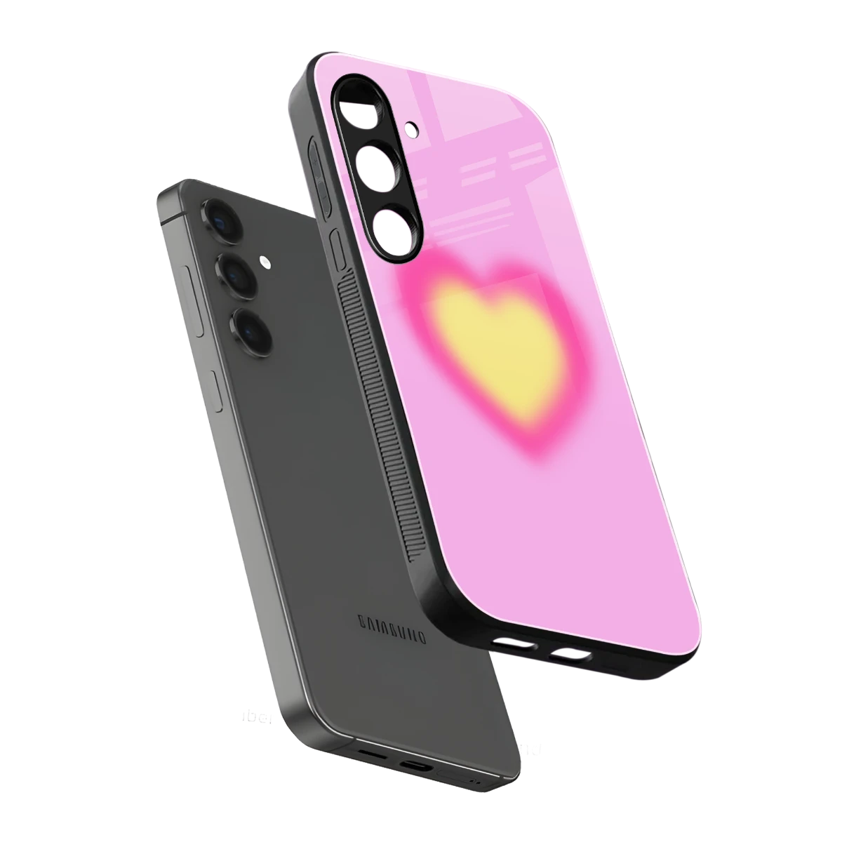 Heart Spectrum sleek samsung galaxy s25 cover with tempered glass back and TPU edges