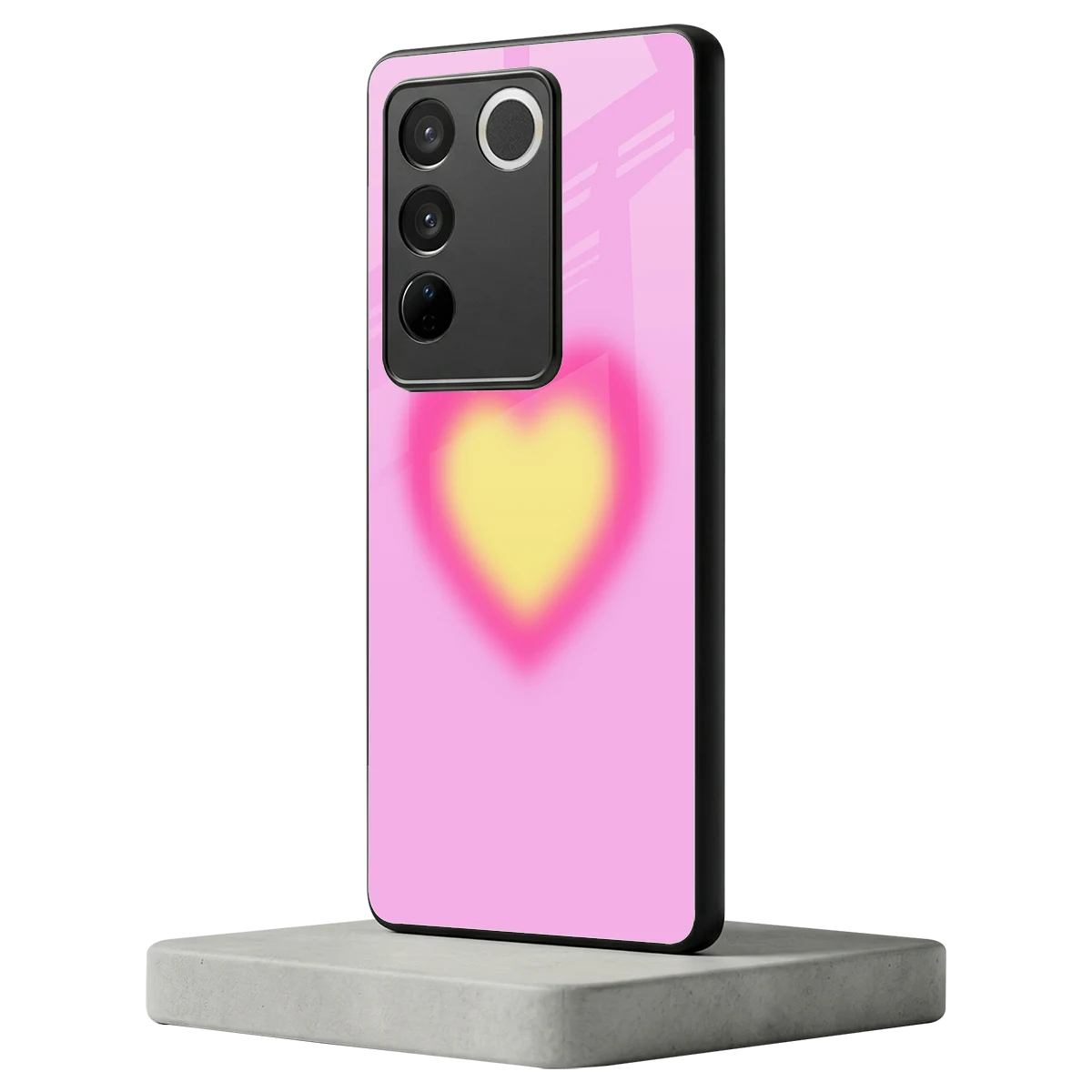 Heart Spectrum vivo v27 5g mobile cover | shockproof glass phone case